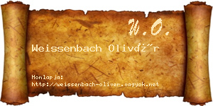 Weissenbach Olivér névjegykártya