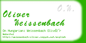 oliver weissenbach business card